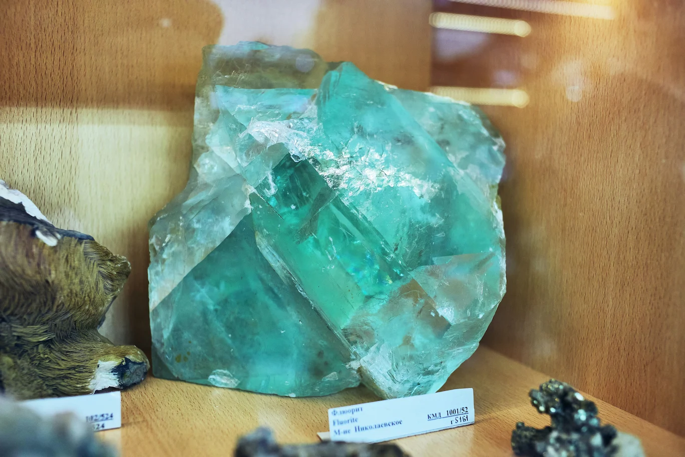 Fluorite mineral representing fluoride origins